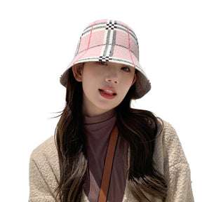 Plaid Stripes Bucket Hat Make Your Face Look Smaller My Store