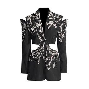 Female High-end Nail Drill Backless Hollow Out Jacket My Store