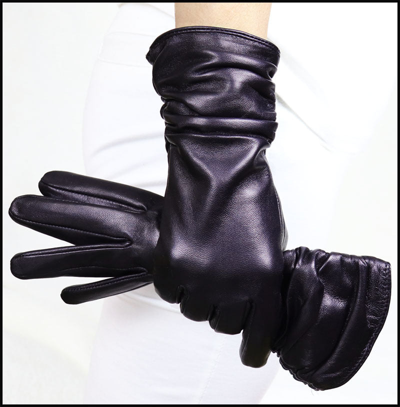 High-end Women's Sheepskin Gloves Leather Extended My Store