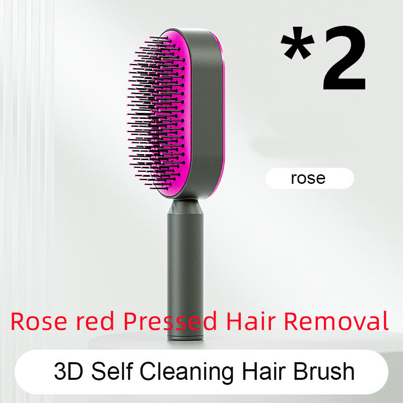 Self Cleaning Hair Brush For Women One-key Cleaning Hair Loss Airbag Massage Scalp Comb Anti-Static Hairbrush My Store