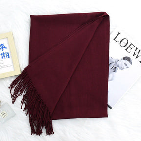 Annual Meeting Warm Cashmere Tassel Scarf My Store