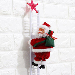 Climbing Ladder Electric Santa Claus Climbing Red Ladder Doll Toy My Store