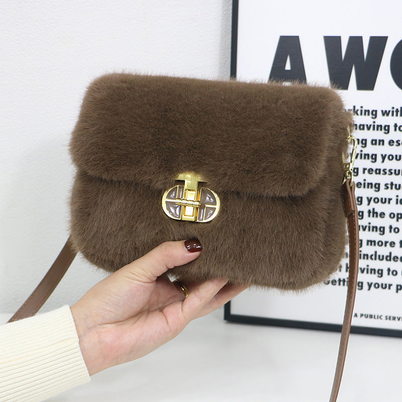 Female Autumnwinter Bag Plush Crossbody Bag My Store