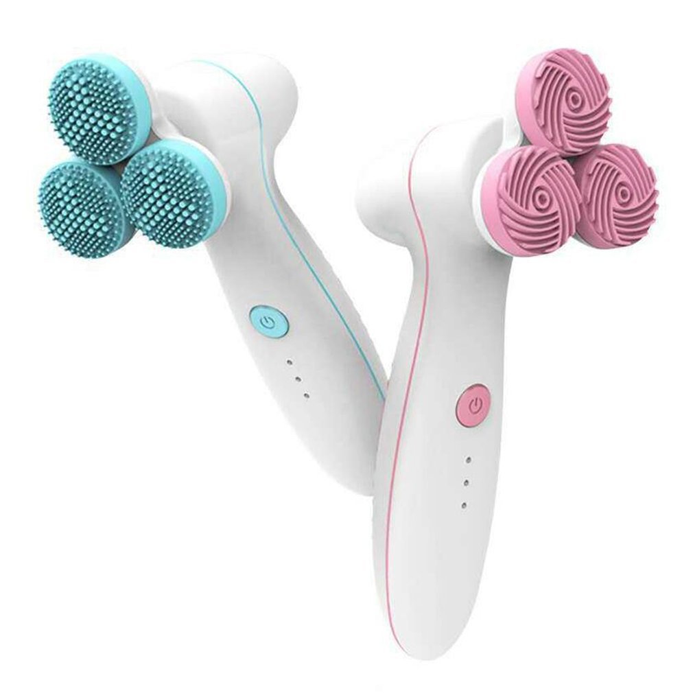 Three round 3D silicone cleansing instrument null