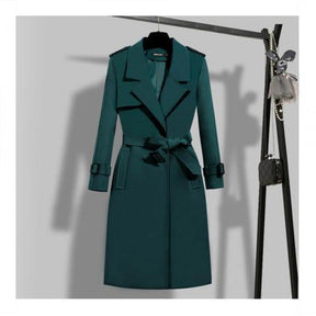 Elegant Slim-fit Slimming Waist Mid-length Trench Coat My Store