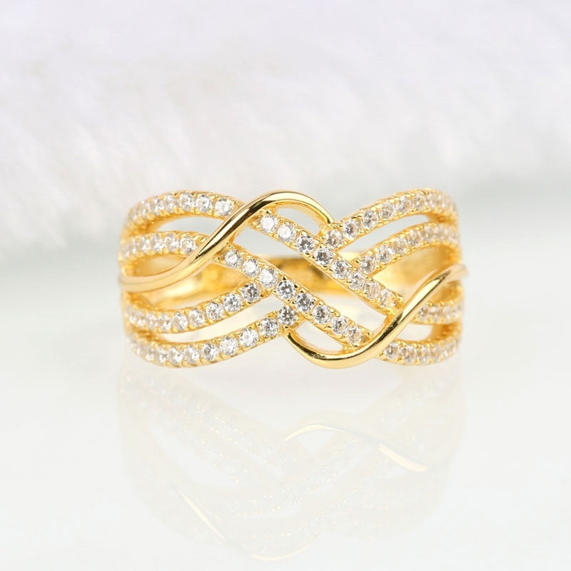 Wave Multi-layer Line Eye-catching Hollow Unique Women Ring My Store