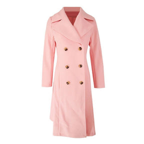 Women's Trench Coat Lapel Pocket Double Breasted Coat My Store