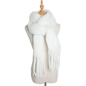 Mohair Twist Braid Plush Scarf For Women Winter Thickened My Store