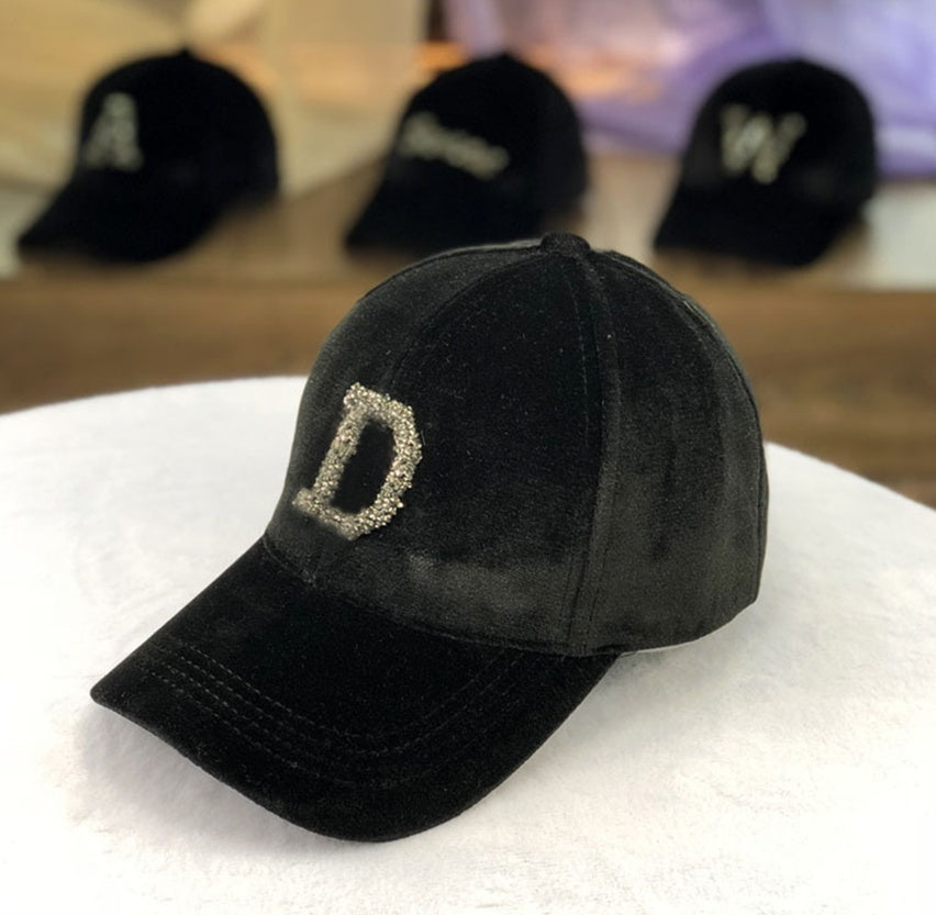 Letter Gold Velvet Baseball Cap Casual All-match Korean Peaked Cap My Store