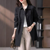 Women's Trench Coat Mid-length Fashionable Elegant Top Coat Overcoat My Store