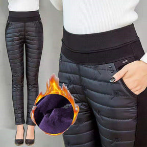 Mom's Pants Show Thin High Waist And Plush Cotton Pants My Store