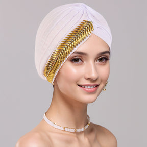 New Rhinestone Turban Cap For Women Pleated Elastic Head Wrap Stylish Ramadan Head Scarf Bonnet Chemo Cap Wedding African Hat My Store