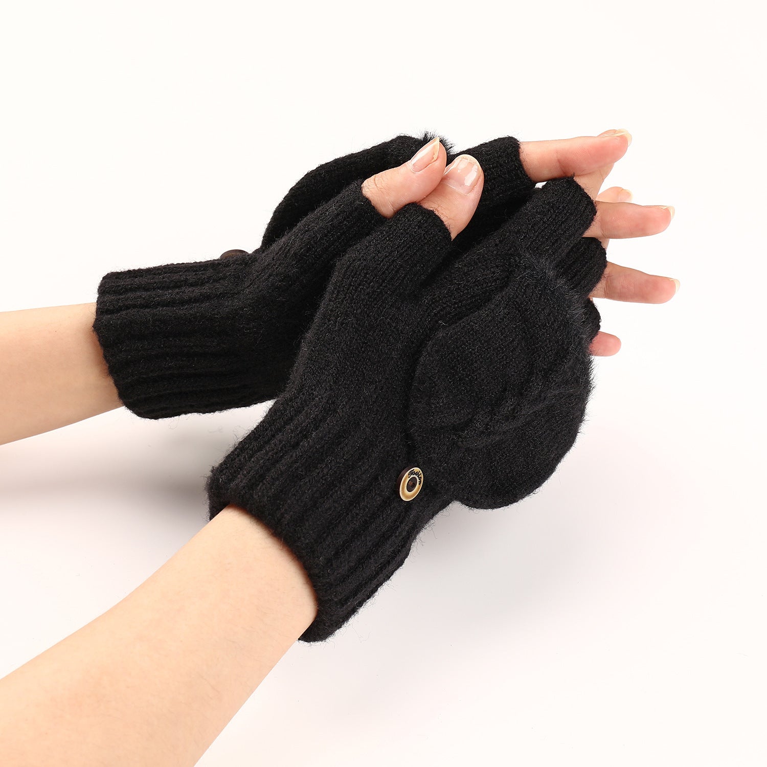 Wool Fingerless Gloves Women's Warm Fashionable Knitted Half Finger Oversleeves My Store