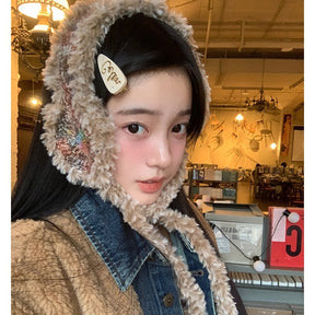 Maillard Vintage Plush Women's Winter Warm Anti-freezing Cute Ear Covers My Store