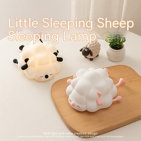 Cute Silicone Night Lights Sheep Cartoon Bedroom Lamp For Children's Room Decor Rechargeable Timing Dimming Sleep Night Light My Store