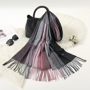 Autumn And Winter New Contrast Color Warm Cashmere-like Fashion Scarf My Store