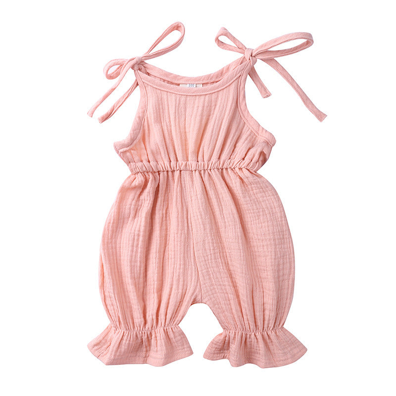 New Arrivals Newborn Toddler Baby Girls Sleeveless Solid Romper Jumpsuit Outfit My Store