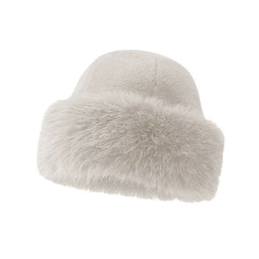 Hat Female Fur Fluffy Plush Warm My Store