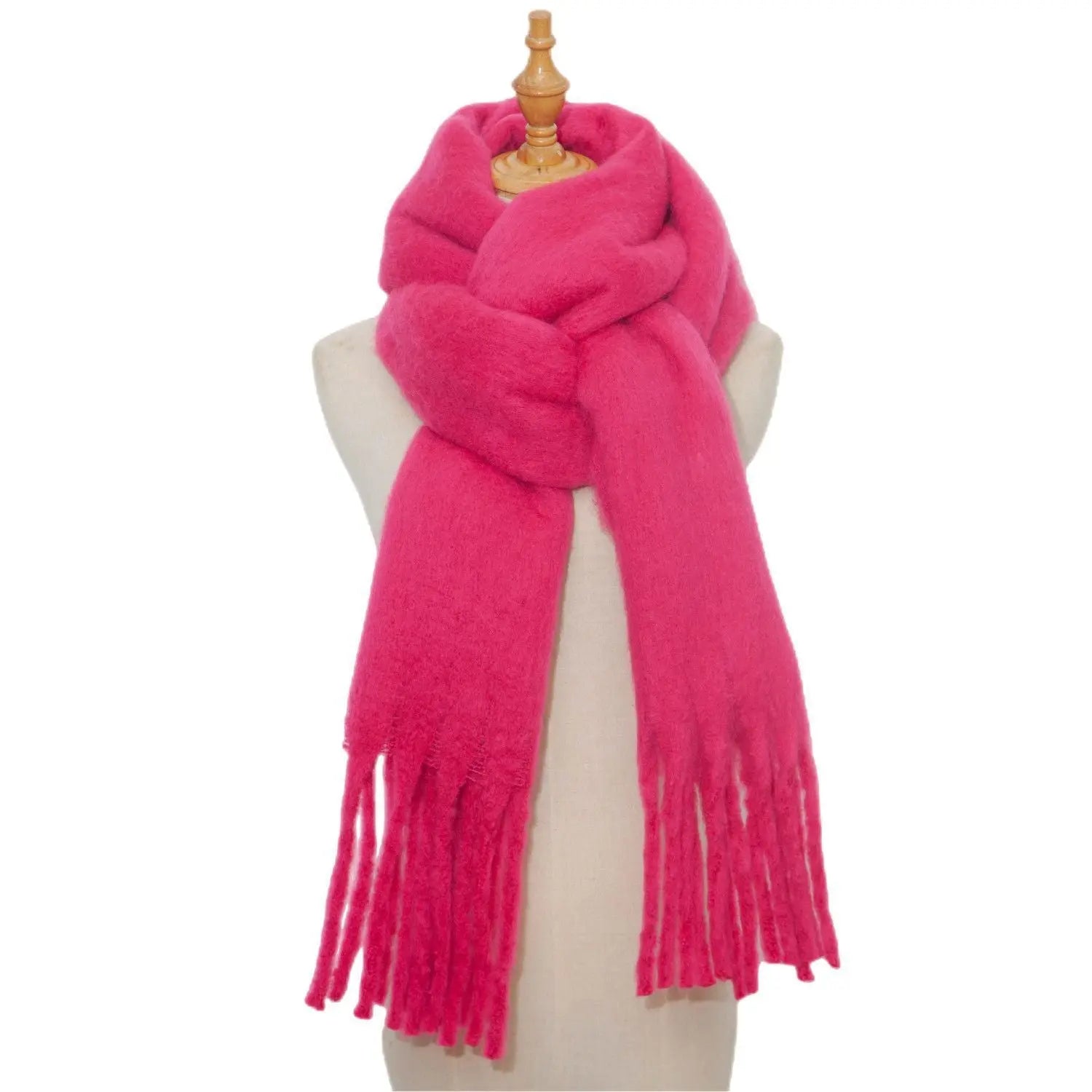 Mohair Twist Braid Plush Scarf For Women Winter Thickened My Store