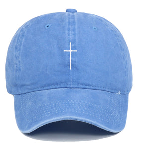 Cross Embroidered Peaked Cap Baseball Cap Letter Sun Hat My Store