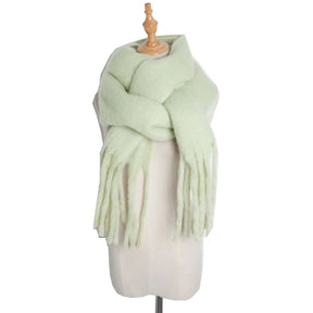 Mohair Twist Braid Plush Scarf For Women Winter Thickened My Store