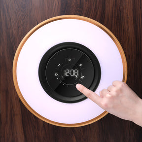 Round Intelligent Music Bluetooth Speaker Bed Lamp WiFi Circle Tree Of Led Light Wireless Charging For Living Room My Store