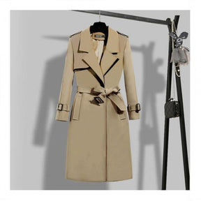 Elegant Slim-fit Slimming Waist Mid-length Trench Coat My Store