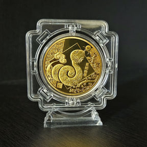 Snake Year Commemorative Medal Color Gold Plated Silver Plated My Store