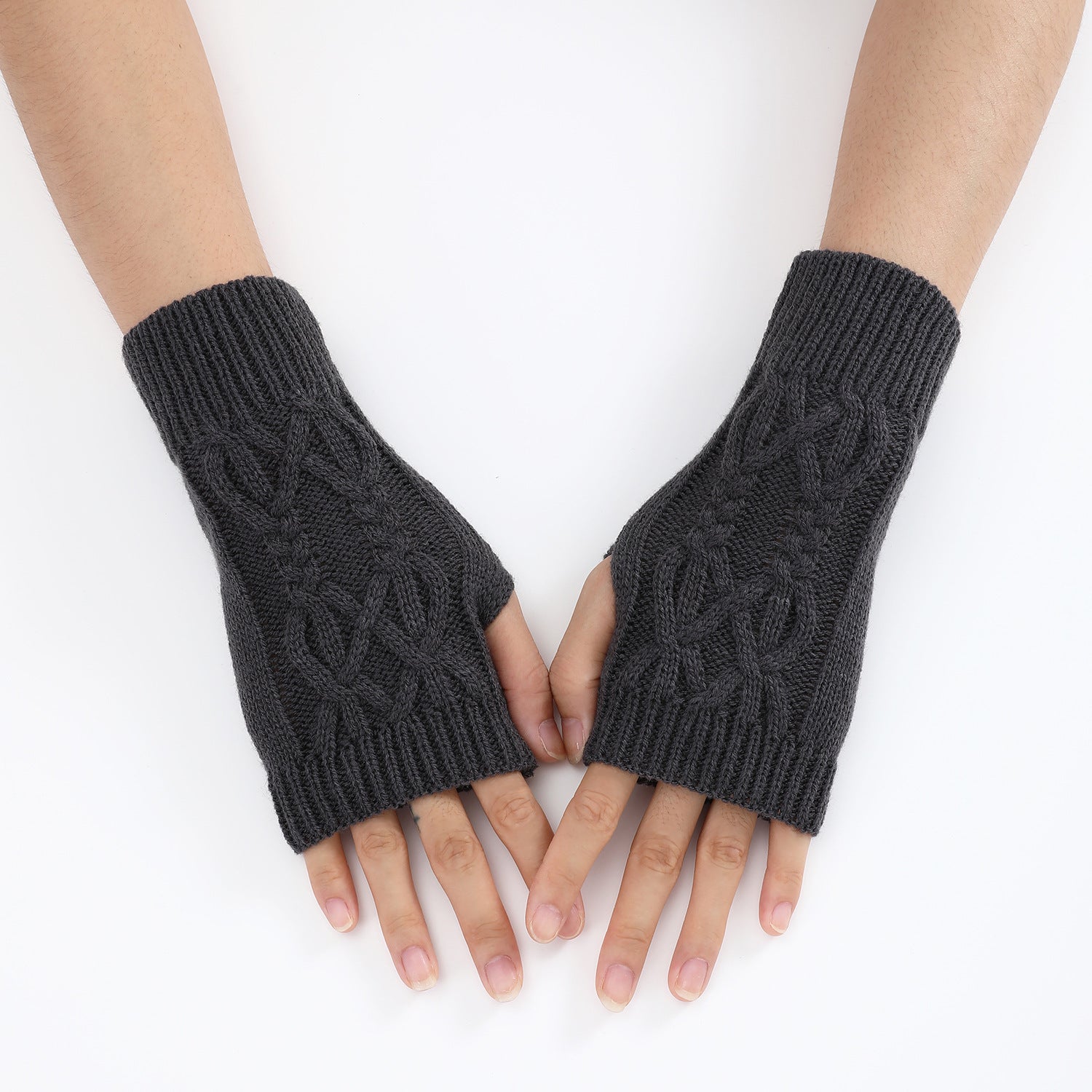 Knitted Half Gloves Female Cute Winter Open Finger Half Finger Student Male And Female Couple Wool My Store