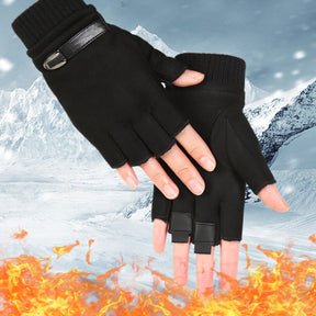 Mens Fingerless Gloves Magic Half Finger Winter Typing Touch Thermal Gloves Gift My Store