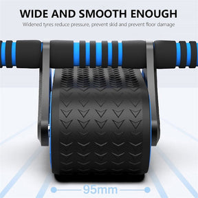 Double Wheel Abdominal Exerciser Women Men Automatic Rebound Ab Wheel Roller Waist Trainer Gym Sports Home Exercise Devices My Store