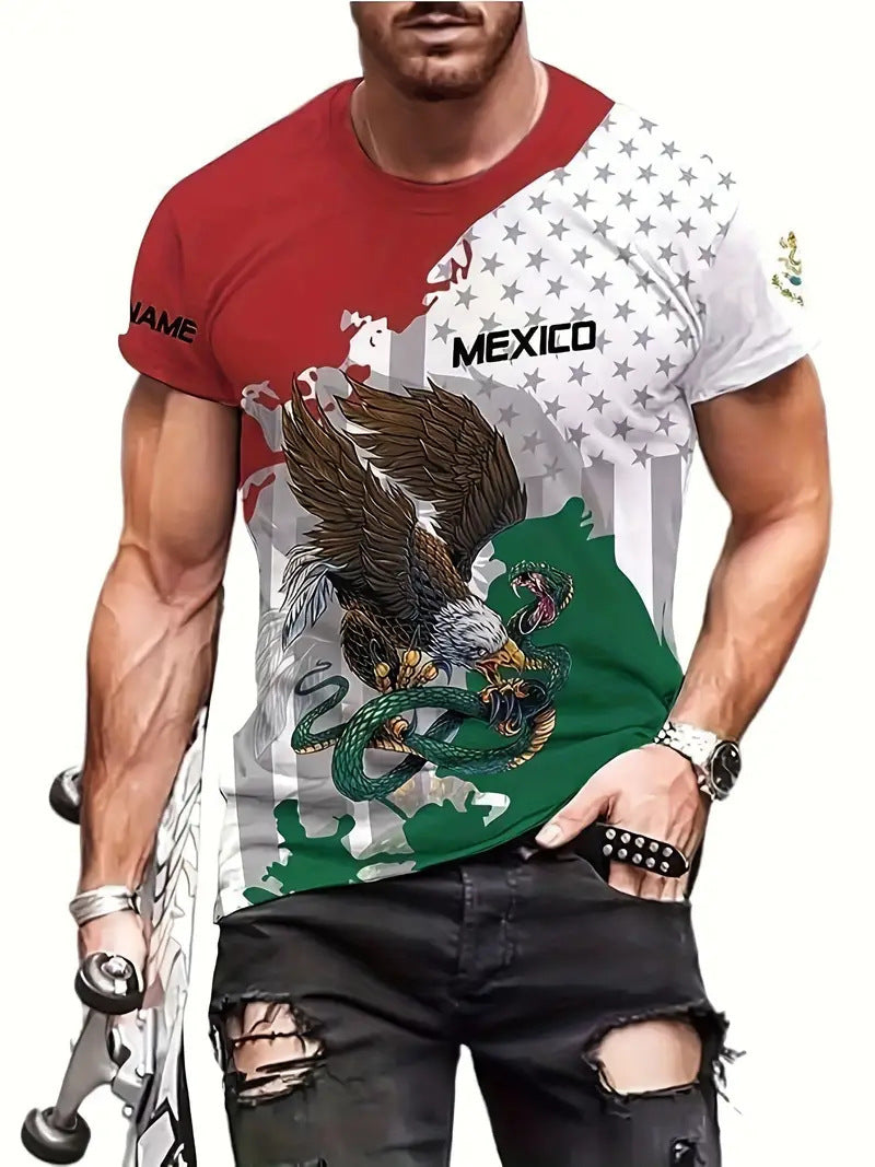 Eagle And Snake T-shirt Loose Round Neck Men's Short Sleeve T-shirt My Store