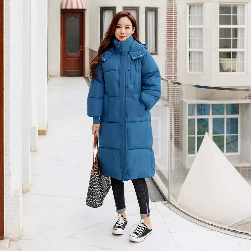 Long Over-the-knee Cotton-padded Coat Women's Loose Down Cotton-padded Jacket My Store