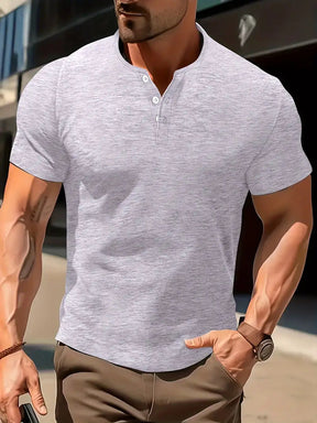 Men's Solid Color Casual Fashion Short Sleeved Shirt My Store