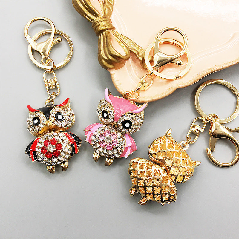 Owl Keychain Enamel Artware Cartoon Cute My Store