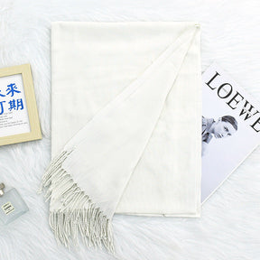 Annual Meeting Warm Cashmere Tassel Scarf My Store