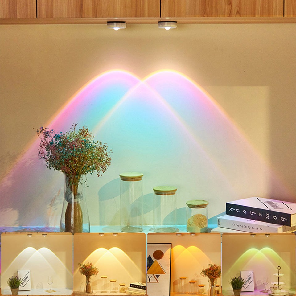 Led Lights Wireless Closet Kitchen Lights Under Furniture Battery Powered Sunset Nightlight Wall Lamp Bedroom Decoration Cabinet My Store