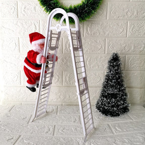 Climbing Ladder Electric Santa Claus Climbing Red Ladder Doll Toy My Store