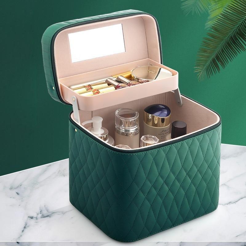 Large Capacity Korean Style Portable Cosmetics Storage Box Travel Wash Cosmetic Case My Store