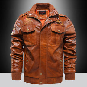 Leather Jacket Men's Stand-up Collar Slim Fit Short My Store