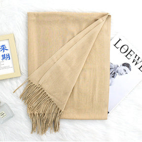 Annual Meeting Warm Cashmere Tassel Scarf My Store