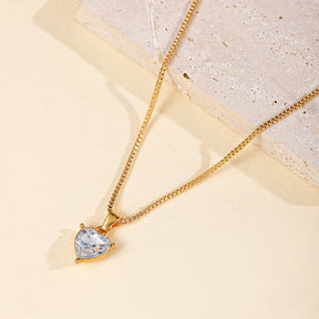 Fashion Love Pendant Alloy Diamond-studded Necklace Women My Store