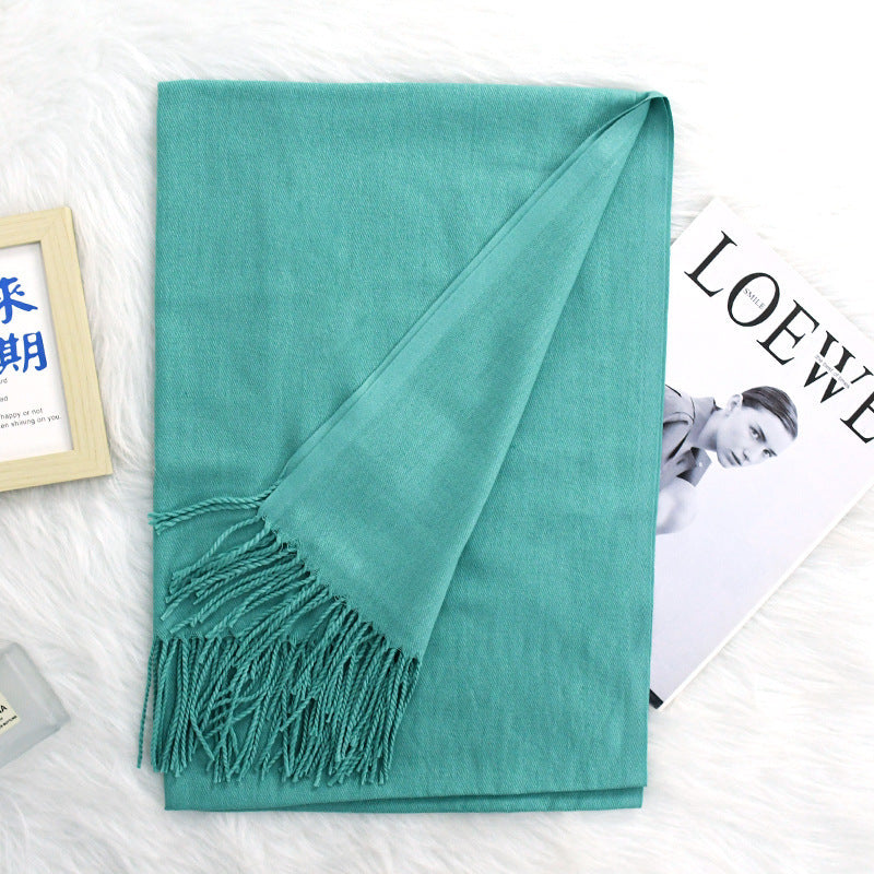 Annual Meeting Warm Cashmere Tassel Scarf My Store