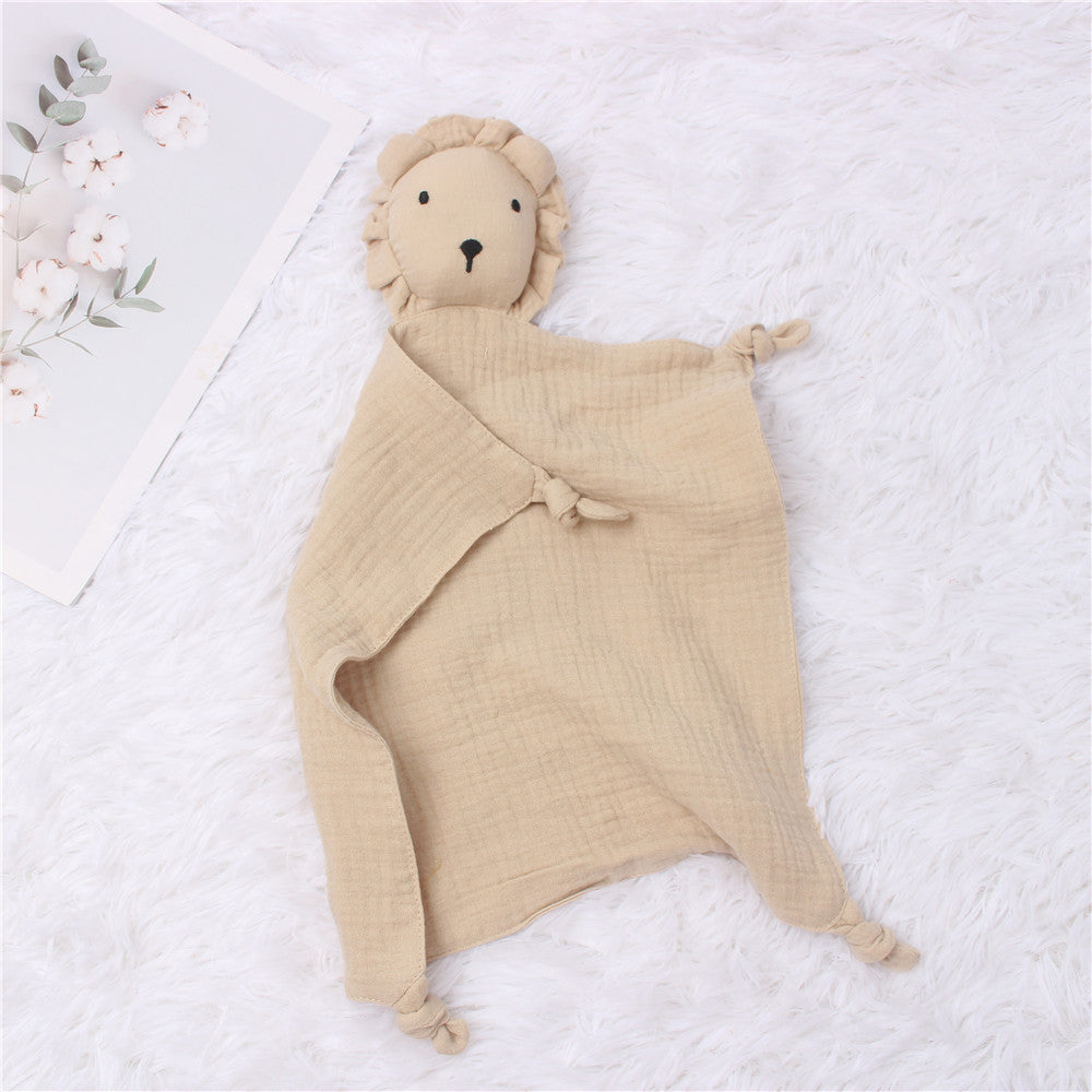 INS Wind Baby Cotton Gauze Comfort Towel Muslin Baby Sleeping Doll Lion Saliva Towel My Store