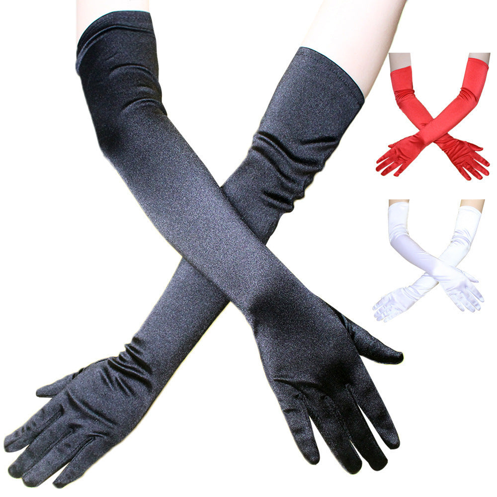 Women's Long Dress Satin Gloves My Store