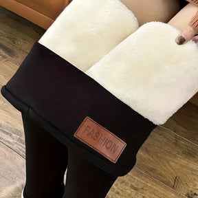 Women's Cashmere Fleece-lined Thickened Autumn And Winter Leggings My Store