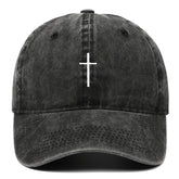 Cross Embroidered Peaked Cap Baseball Cap Letter Sun Hat My Store