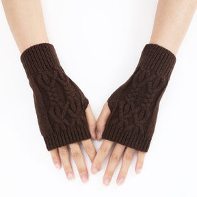 Knitted Half Gloves Female Cute Winter Open Finger Half Finger Student Male And Female Couple Wool My Store