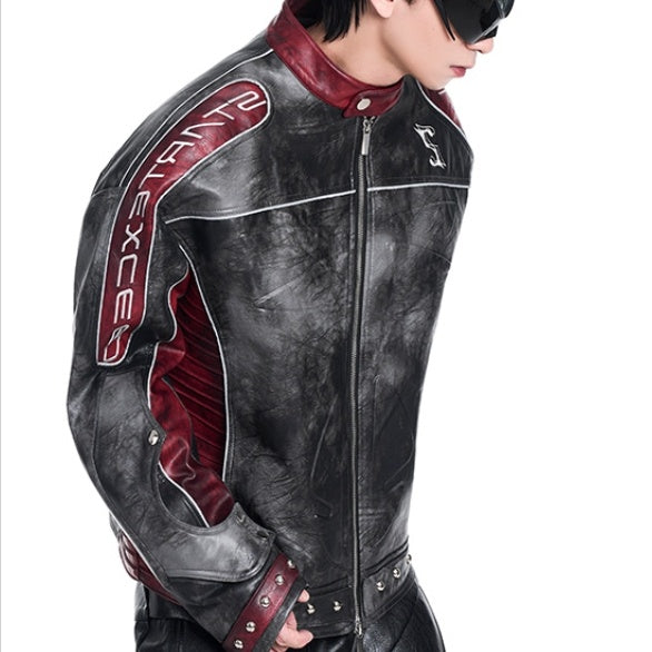 Niche Motorcycle Clothing Coat Men's Winter Leather Coat My Store