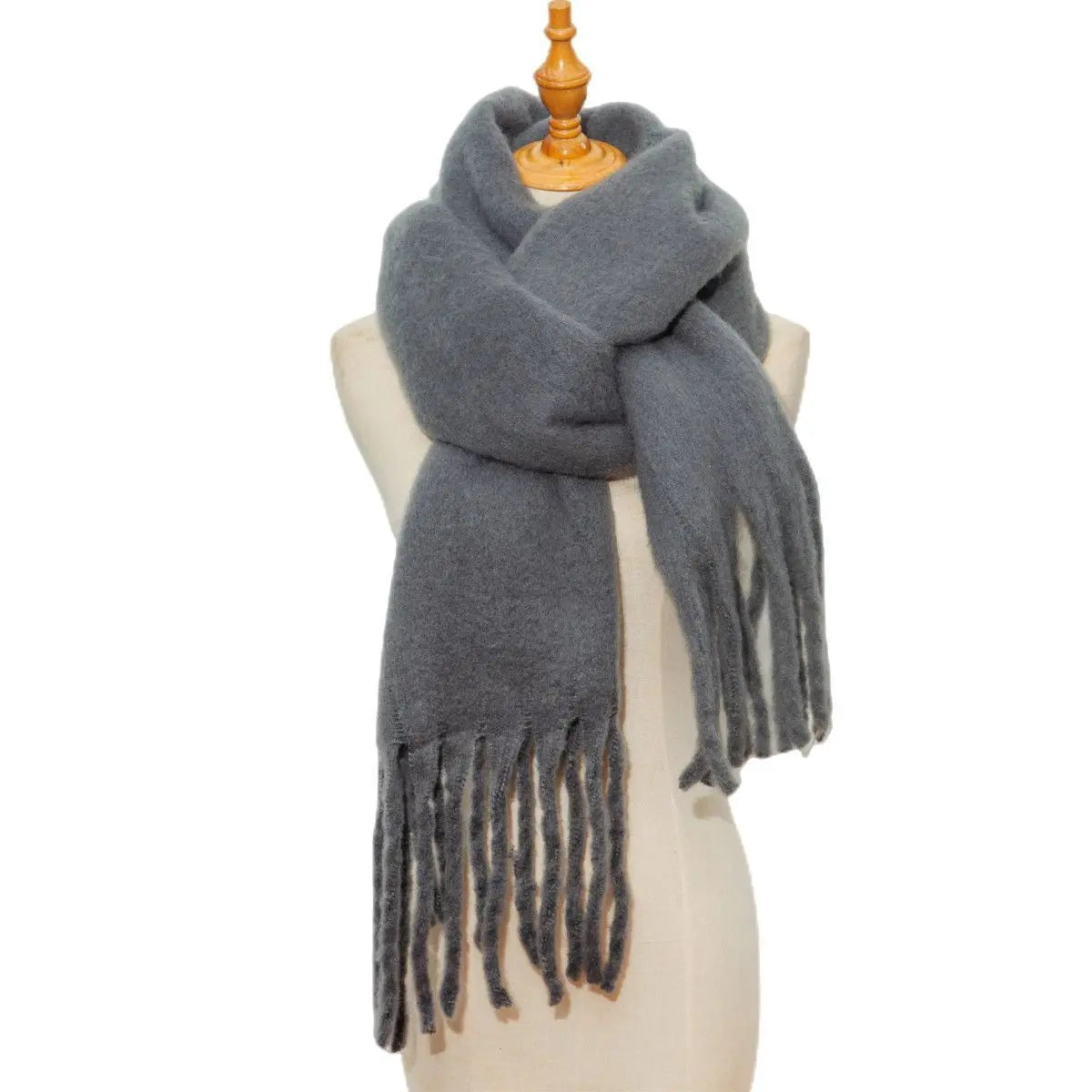 Mohair Twist Braid Plush Scarf For Women Winter Thickened My Store